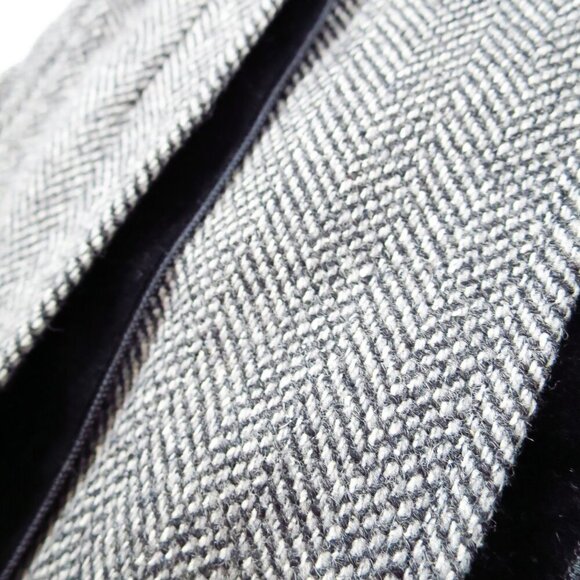 Caractère Wool Tweed and Velvet Box Pleated Multi Texture Mini Skirt 6 - Picture 10 of 14